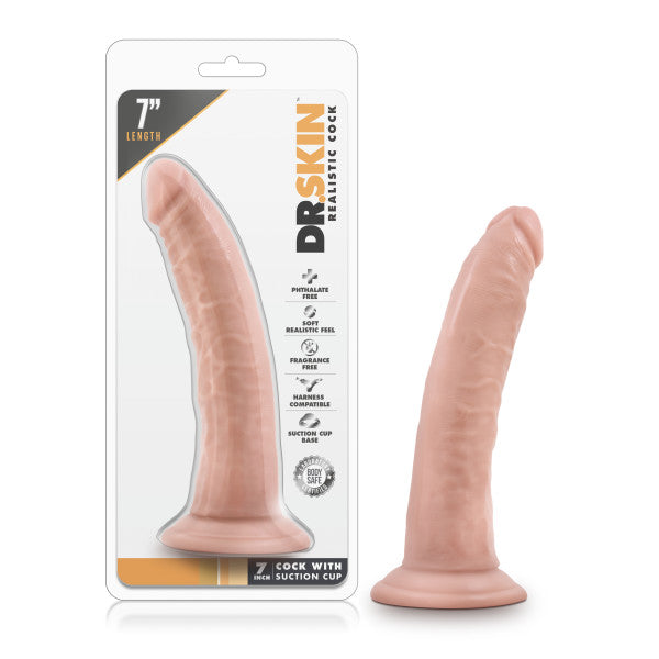 Blush Novelties Dr Skin Cock With Suction Cup Dong 7 Inch Blush Novelties Main image