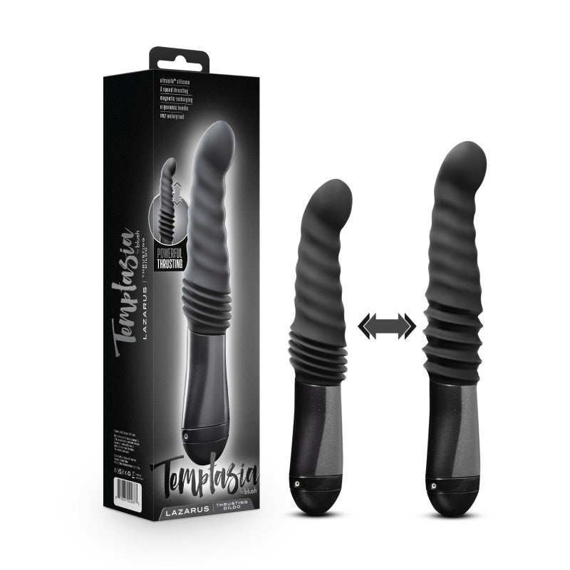 Temptasia Lazarus USB Rechargeable Thrusting Dildo 25.4cm Blush Novelties Main image