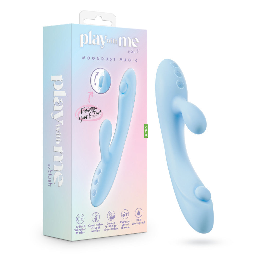 Blush Novelties Play With Me Moondust Magic USB Rechargeable Rabbit Vibrator 20.3cm Blush Novelties Main image