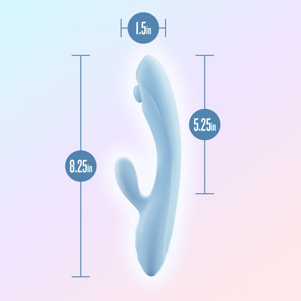 Blush Novelties Play With Me Moondust Magic USB Rechargeable Rabbit Vibrator 20.3cm Secondary image