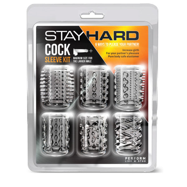 Blush Novelties Stay Hard Cock Sleeve Kit Penis Sleeves 6 Pack Blush Novelties Main image