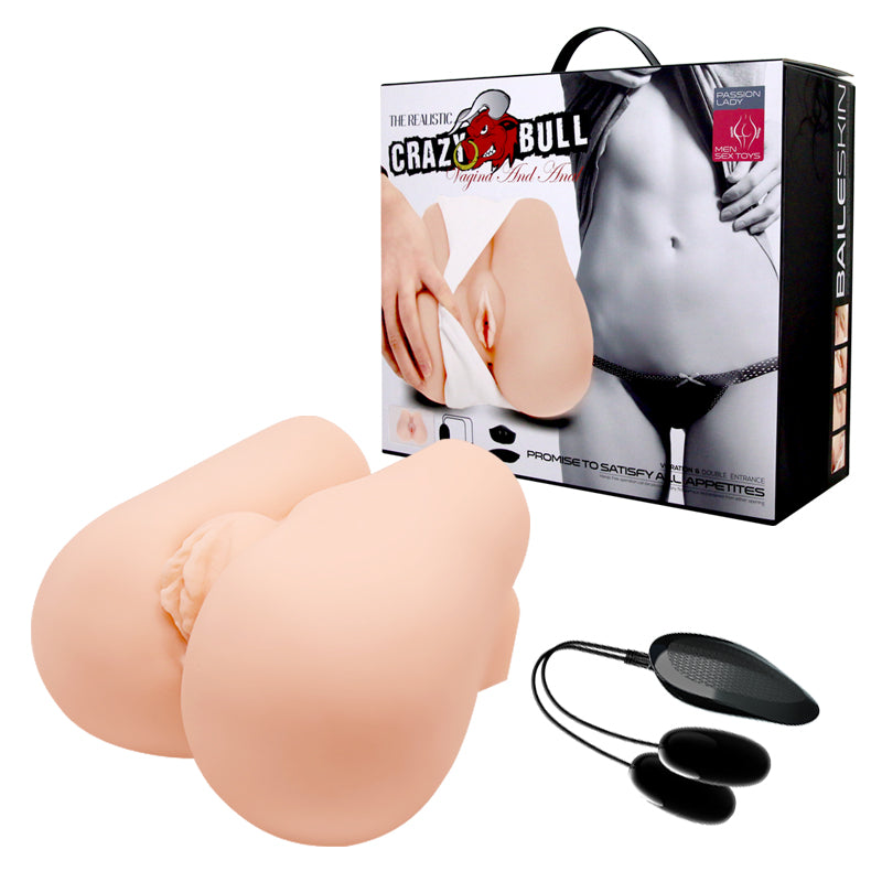 CRAZY BULL Vibrating Missionary Torso Masturbator Flesh Crazy Bull