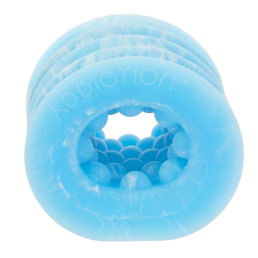 BMS Addiction Silicone Stroker Glow In The Dark Blue Secondary image