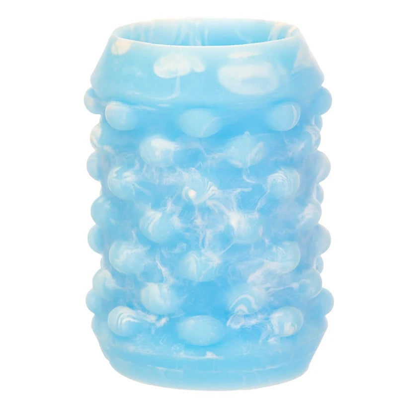 BMS Addiction Silicone Stroker Glow In The Dark Blue