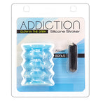 BMS Addiction Silicone Stroker Glow In The Dark Blue