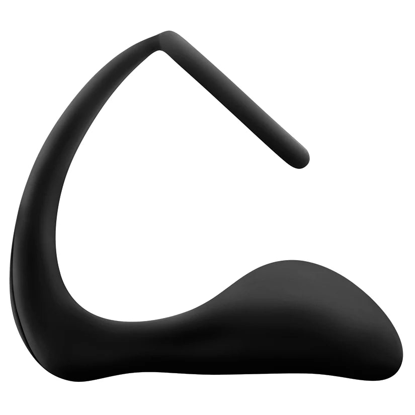 Blush Anal Adventures Platinum Silicone Cock Ring With Anal Plug Black Main image