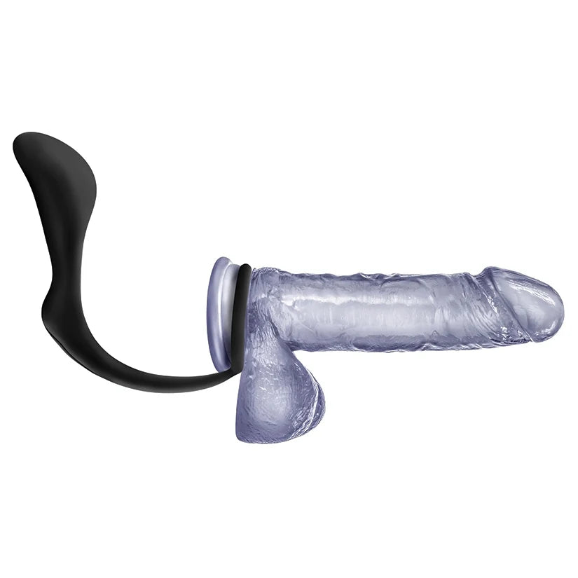 Blush Anal Adventures Platinum Silicone Cock Ring With Anal Plug Black Secondary image