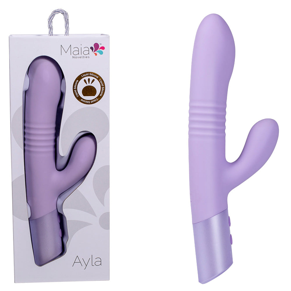 Maia AYLA USB Rechargeable Thrusting Rabbit Vibrator 24.4cm Maia Toys Main image