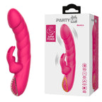 Party Up MONICA USB Rechargeable Rabbit Vibrator 15.8cm Pink Party Up