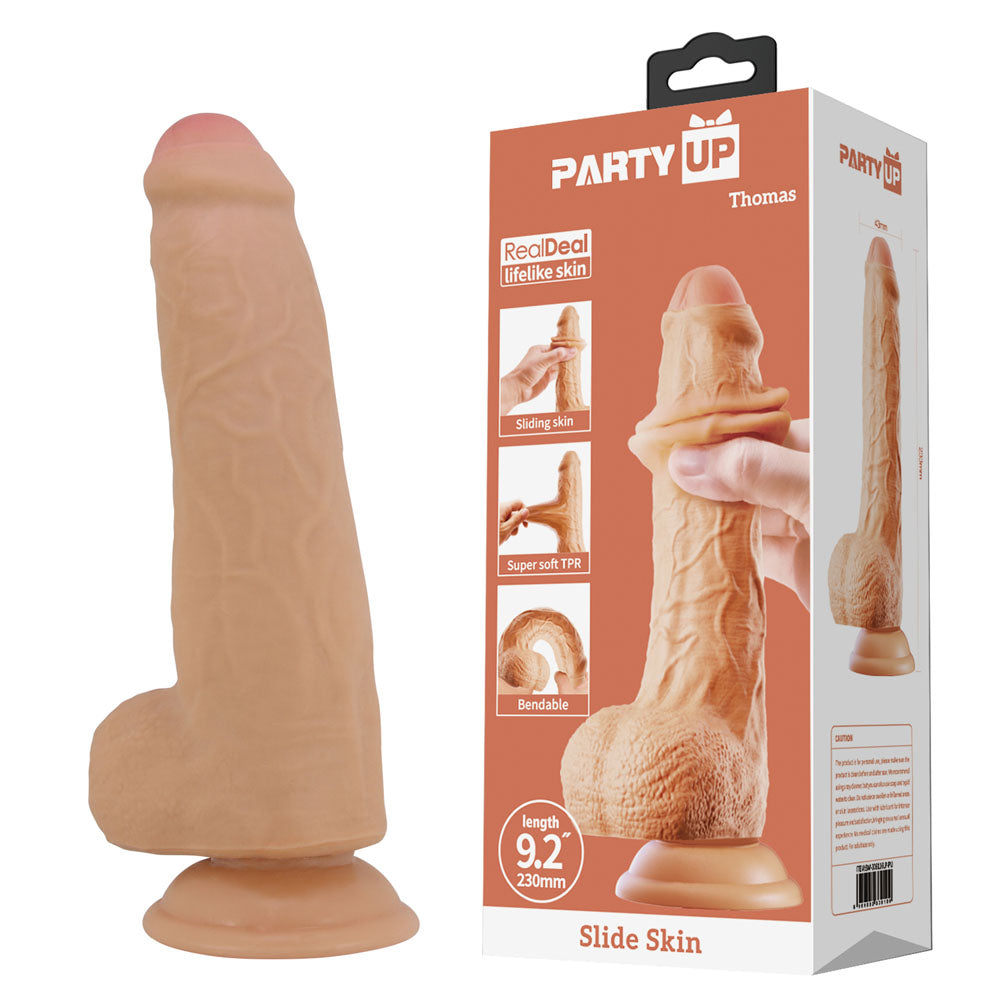 Party Up THOMAS Slide Skin Dong Flexible Dildo 23cm Flesh Party Up Main image
