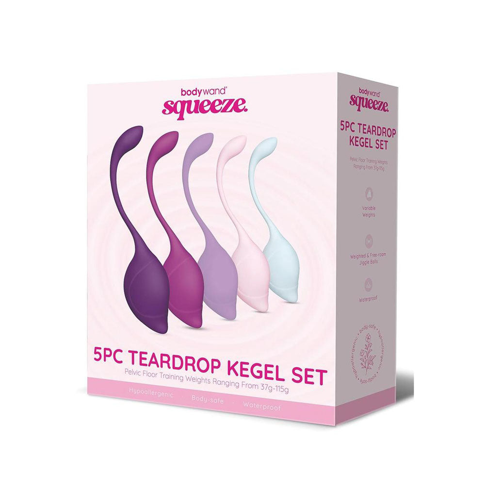 Bodywand Squeeze Teardrop Weighted Kegel Set 5 Piece Kit Bodywand Main image