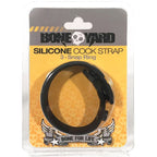 C1 Releasing Boneyard Silicone Cock Strap 3Snap Adjustable Cock Ring Black C1 Releasing