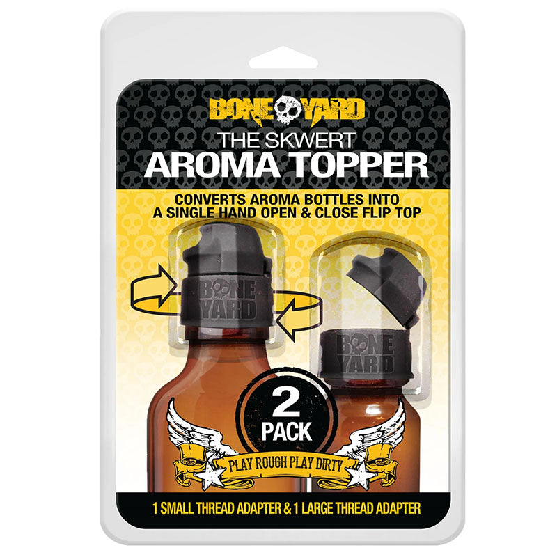 C1 Releasing Boneyard The Skwert Aroma Topper 2 Pack Aroma Bottle Caps 1 Large & 1 Small C1 Releasing