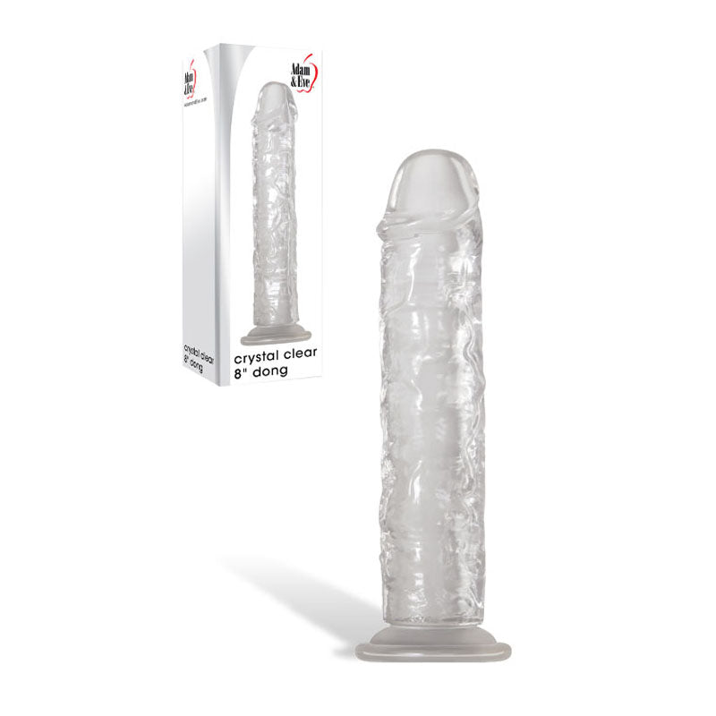 Adam & Eve Crystal Clear Dong 8 Inch Clear Adam & Eve Main image