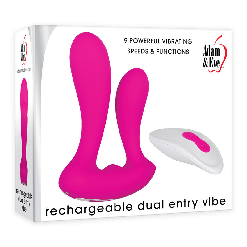Adam & Eve Dual Entry USB Rechargeable Vibrator With Remote Control Adam & Eve