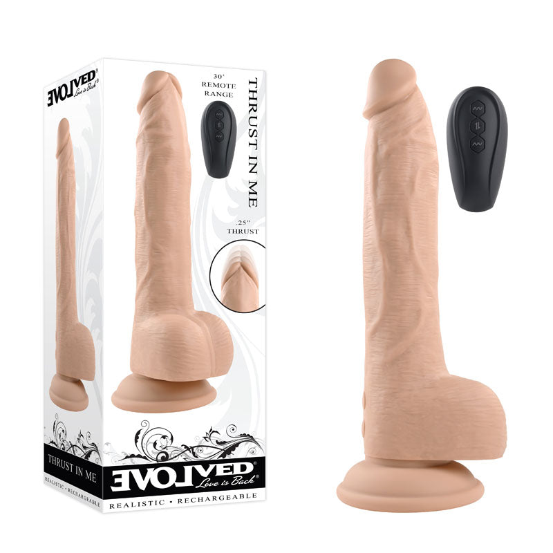 Evolved THRUST IN ME LIGHT USB Rechargeable Thrusting Dong 23.5cm Flesh Evolved Main image