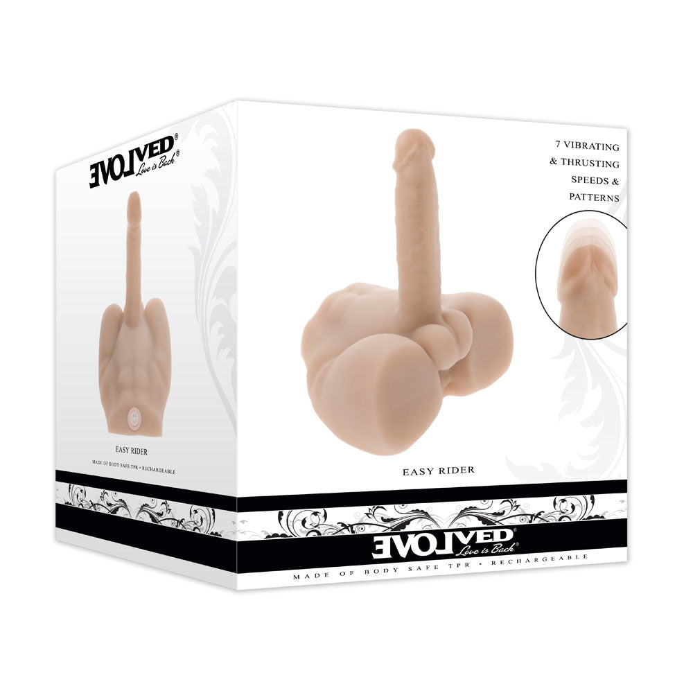 Evolved EASY RIDER LIGHT USB Rechargeable Male Torso With Vibrating Penis 17.8cm Flesh Evolved Main image