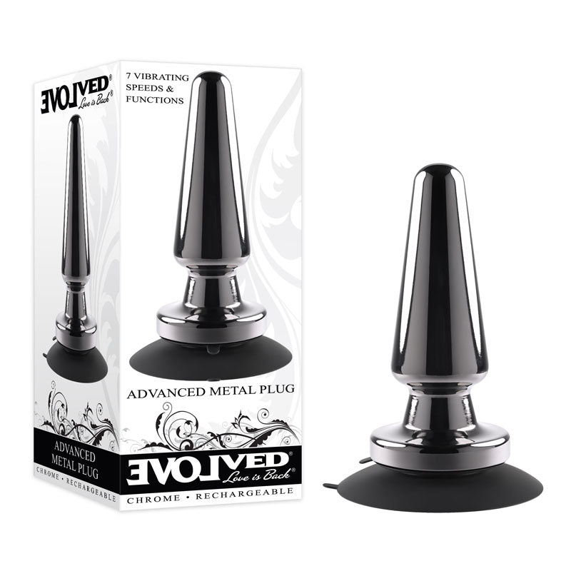 Evolved ADVANCED METAL PLUG USB Rechargeable Vibrating Butt Plug Evolved Main image