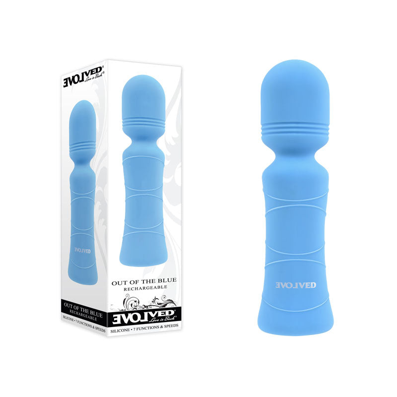 Evolved Out Of The Blue USB Rechargeable Mini Massager Wand 10.5cm Evolved