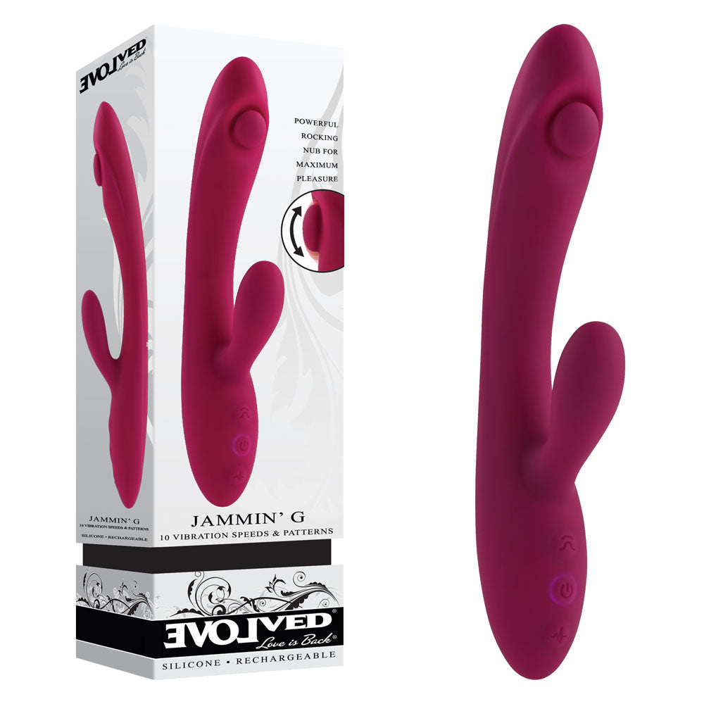 Evolved JAMMIN' G USB Rechargeable Rabbit Vibrator 20.1cm Evolved Main image