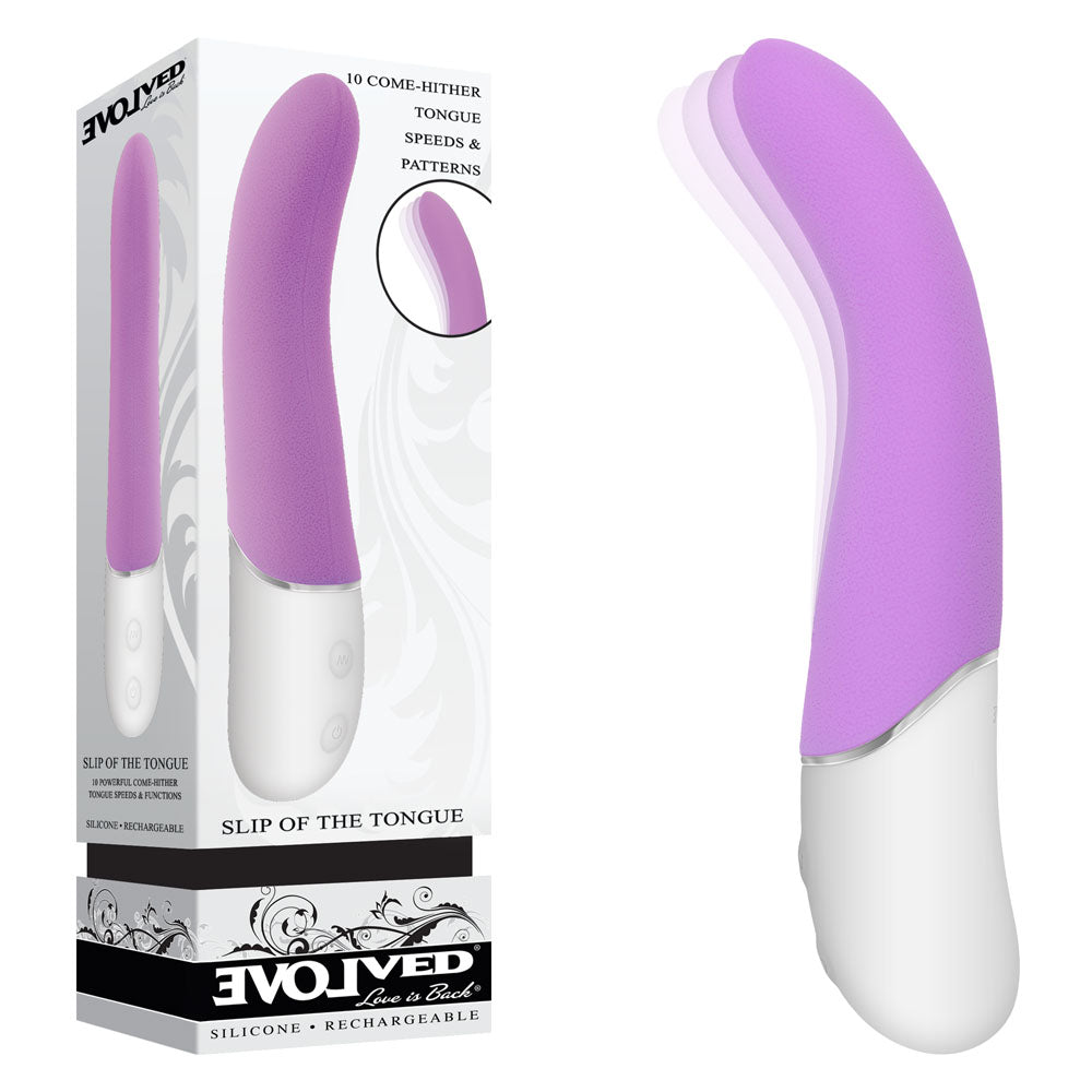 Evolved SLIP OF THE TONGUE USB Rechargeable Flicking Tongue Vibrator 21.1cm Evolved Main image