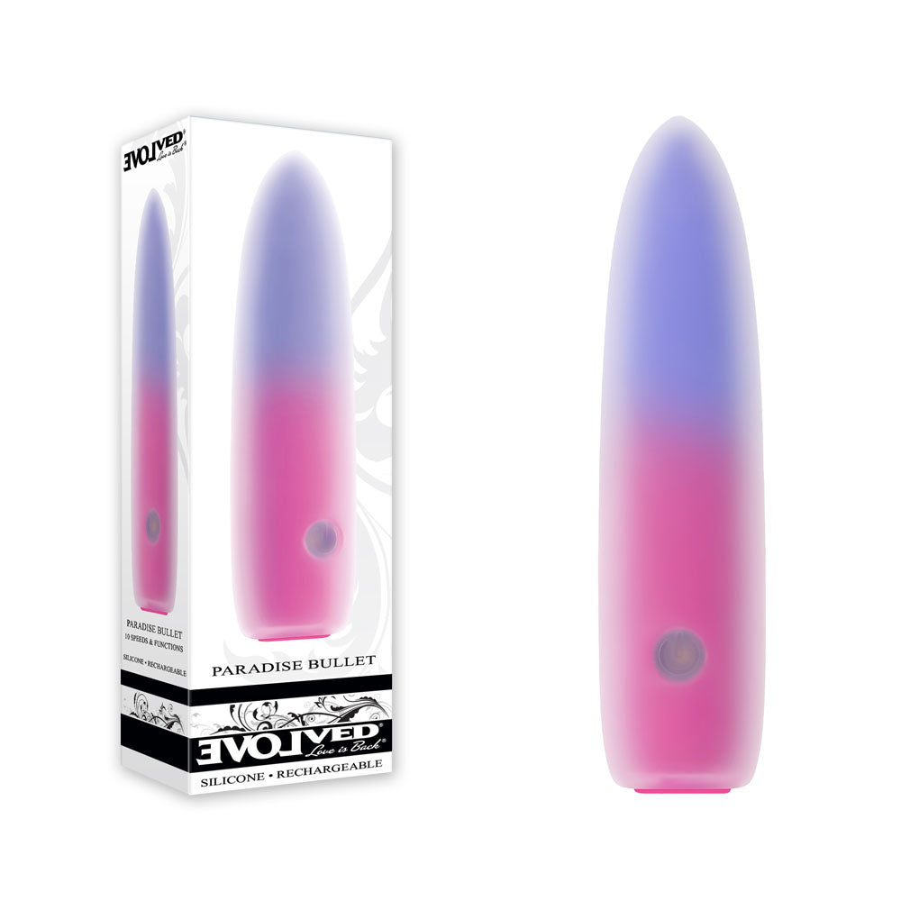 Evolved PARADISE BULLET USB Rechargeable Bullet Vibrator Pink / Purple Evolved Main image