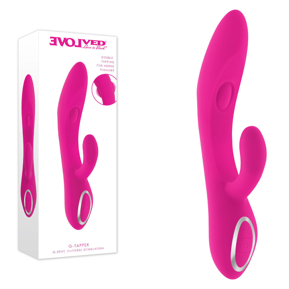 Evolved G TAPPER USB Rechargeable Rabbit Vibrator Pink Evolved