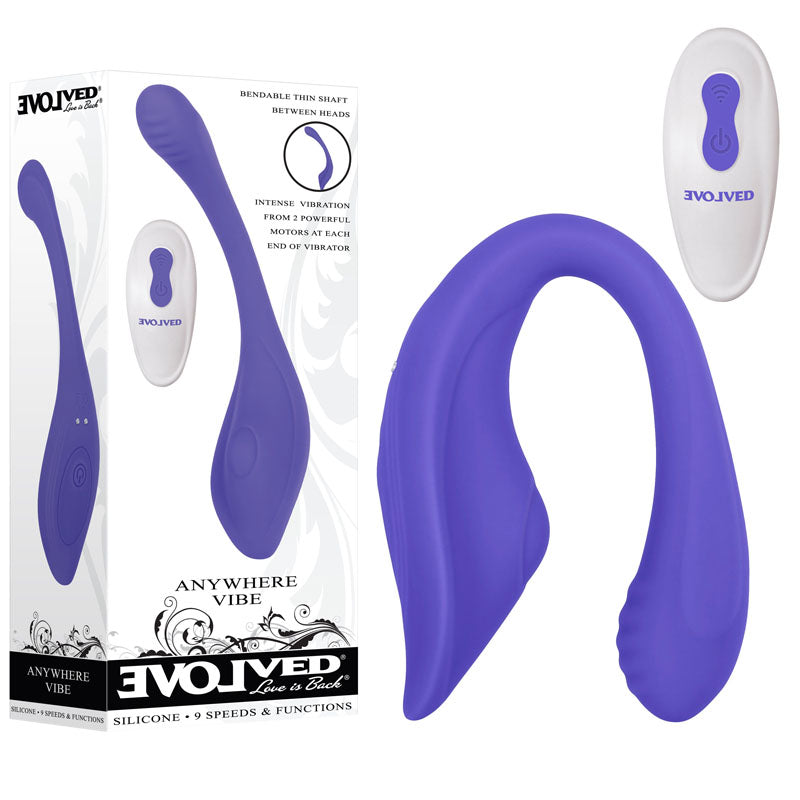 Evolved ANYWHERE VIBE USB Rechargeable Flexible Vibe With Remote Evolved Main image