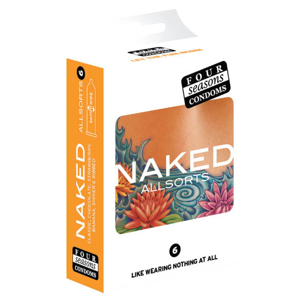 Four Seasons Naked Allsorts Ultra Thin Lubed Condoms In 6 Styles 6 Pack Four Seasons Main image