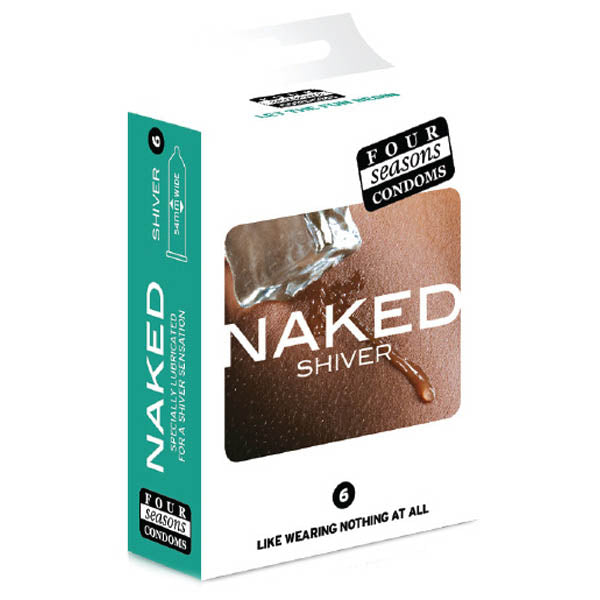 Four Seasons Naked Shiver Ultra Thin Lubricated Condoms 6 Pack Four Seasons Main image