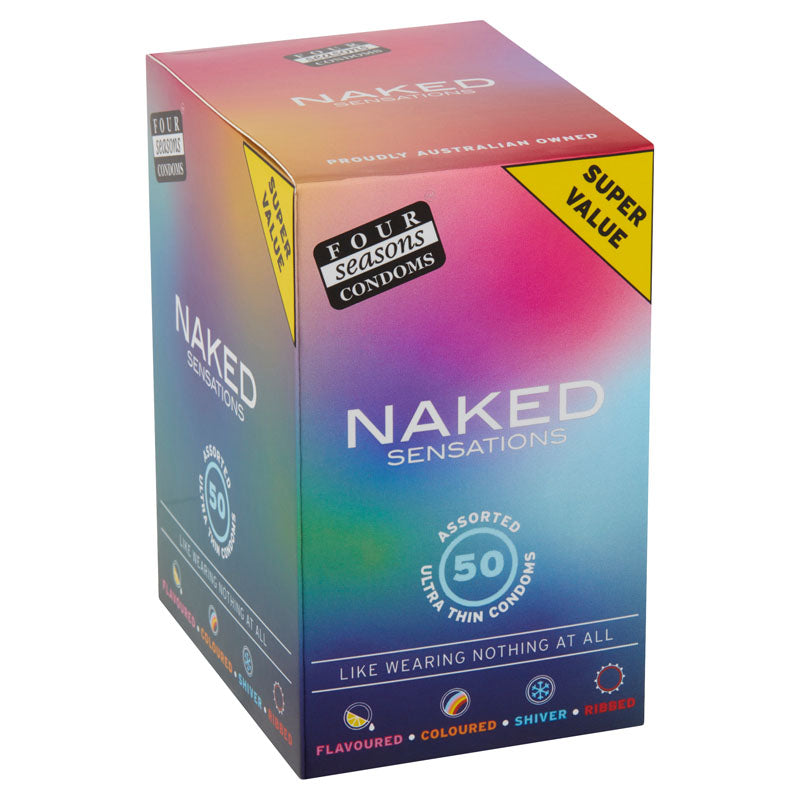 Four Seasons Naked Sensations Assorted Ultra Thin Lubricated Condoms 50 Pack Four Seasons Main image