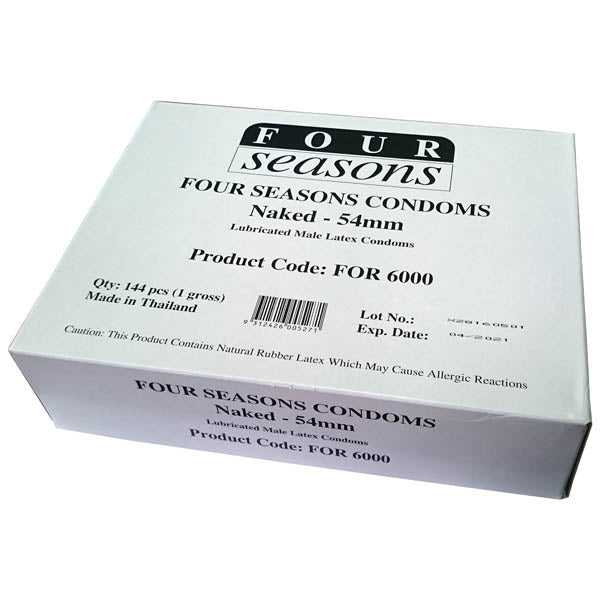 Four Seasons Naked Classic Condoms Bulk Box Of 144 Four Seasons Main image