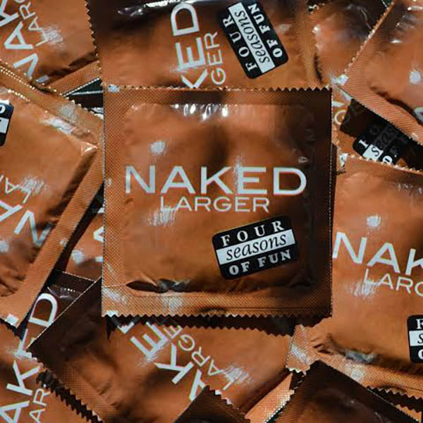 Four Seasons Naked Larger Condoms Bulk Box Of 144 Four Seasons Main image