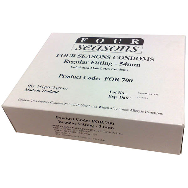 Four Seasons Regular Condoms Bulk Box Of 144 Four Seasons Main image