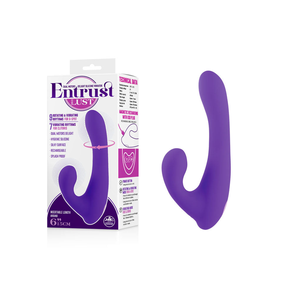 Excellent Power Entrust With Lust USB Rechargeable Rotating Rabbit Vibrator 15cm Excellent Power Main image