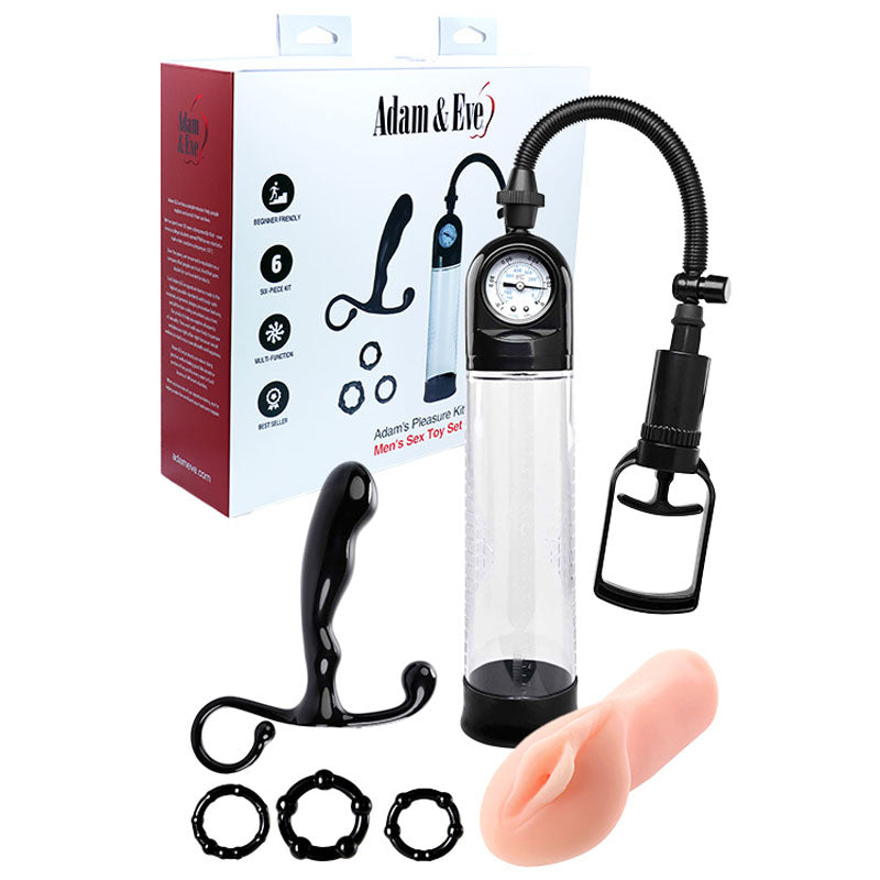 Adam & Eve ADAMS PLEASURE KIT Male Kit 6 Piece Set Adam & Eve Main image