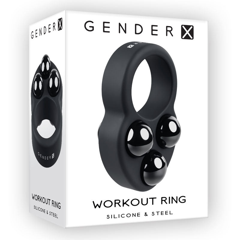 Gender X WORKOUT RING Weighted Cock Ring Black Gender X Main image