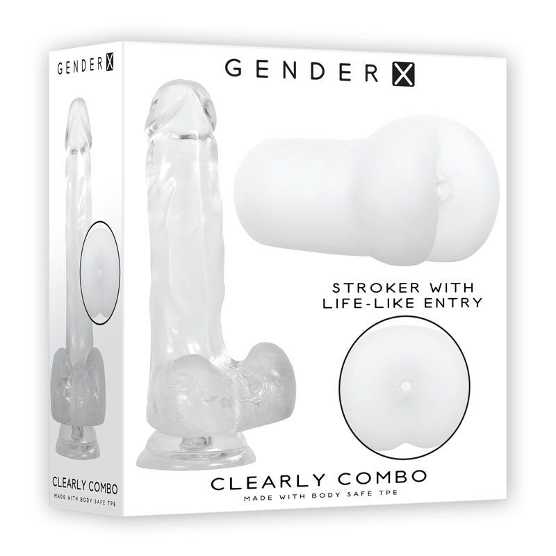 Gender X CLEARLY COMBO Dildo & Masturbator Set Clear Gender X Main image