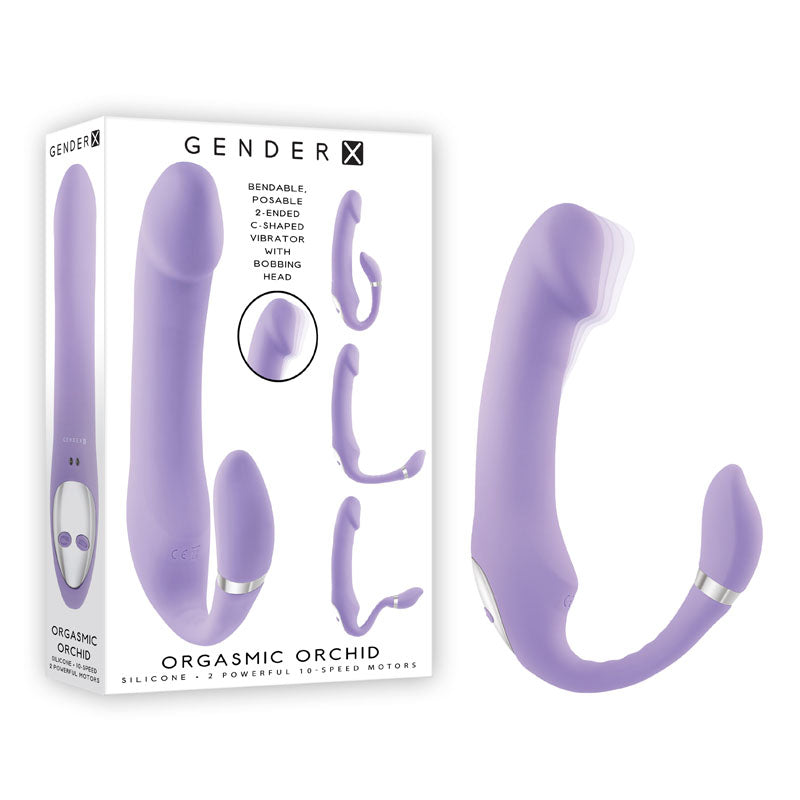 Gender X ORGASMIC ORCHID - Lilac 19 cm USB Rechargeable Strapless-Strap-On Gender X Main image