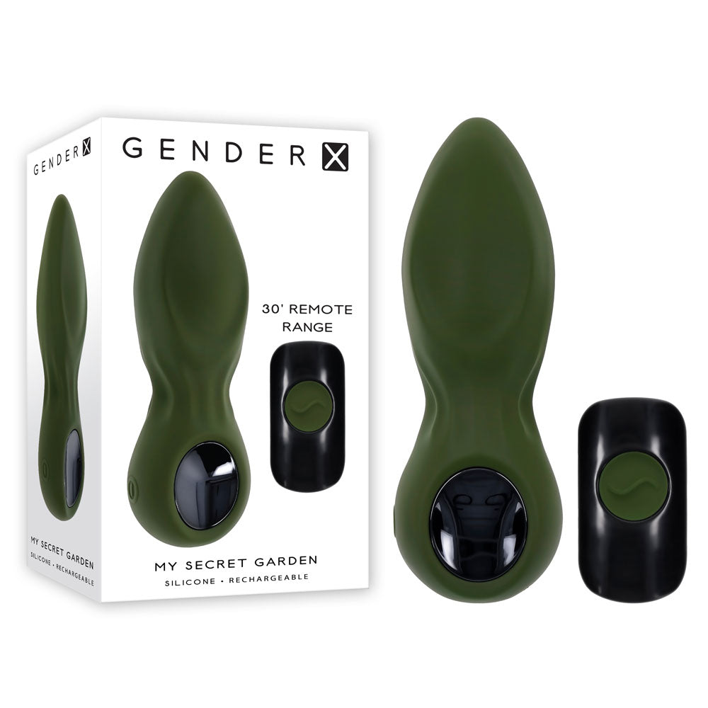 Gender X MY SECRET GARDEN USB Rechargeable Vibrating Butt Plug With Remote Control Gender X Main image
