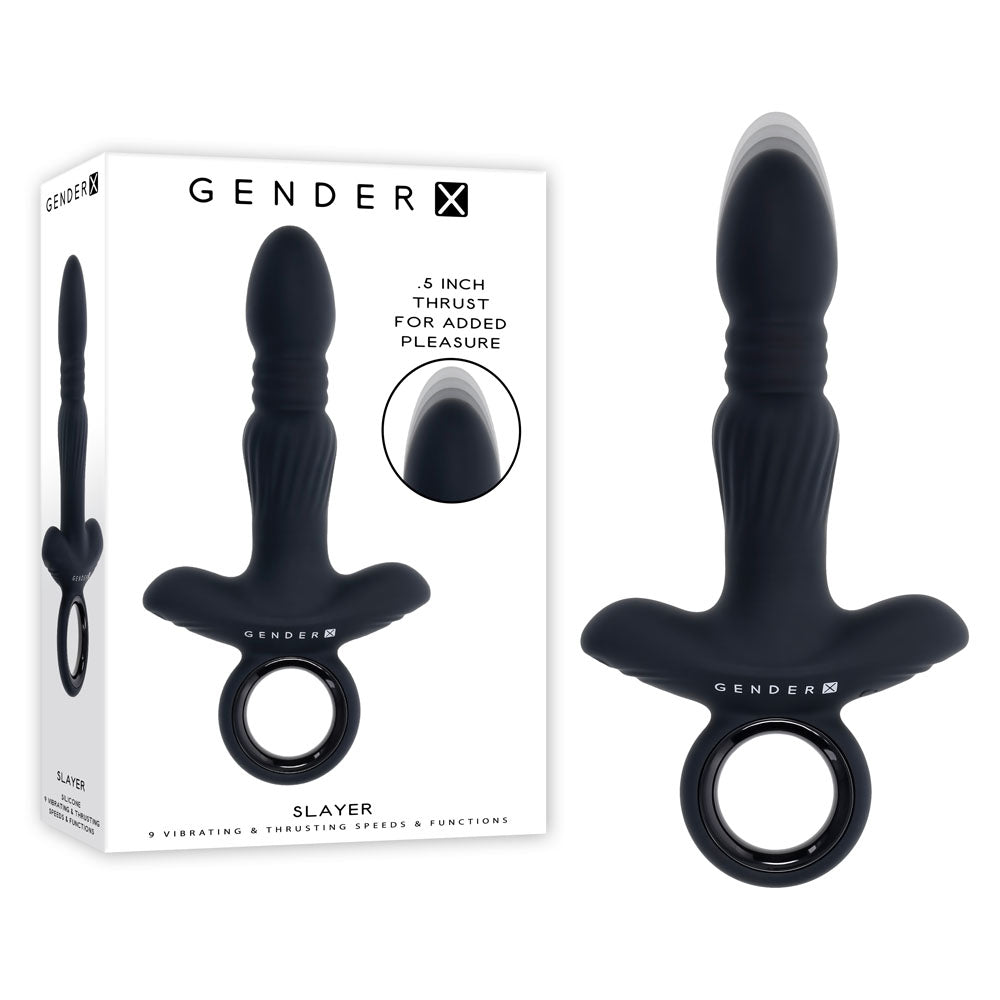 Gender X SLAYER USB Rechargeable Thrusting Vibrating Butt Plug Gender X Main image