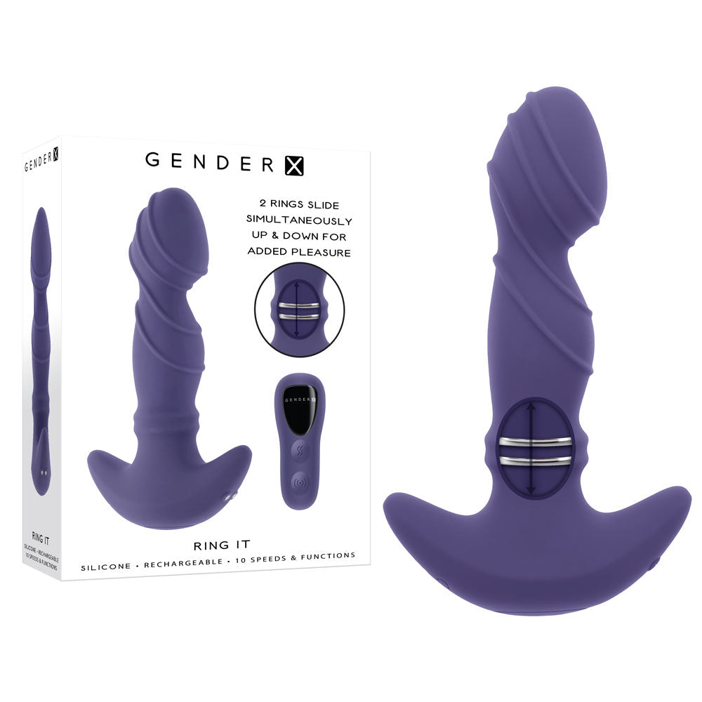Gender X RING IT USB Rechargeable Vibrator With Wireless Remote 16.5cm Gender X Main image
