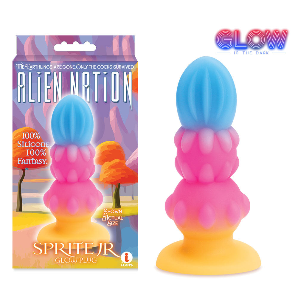 Icon Brands Alien Nation Sprite Jr Glow in Dark Coloured Fantasy Anal Plug Icon Brands Main image