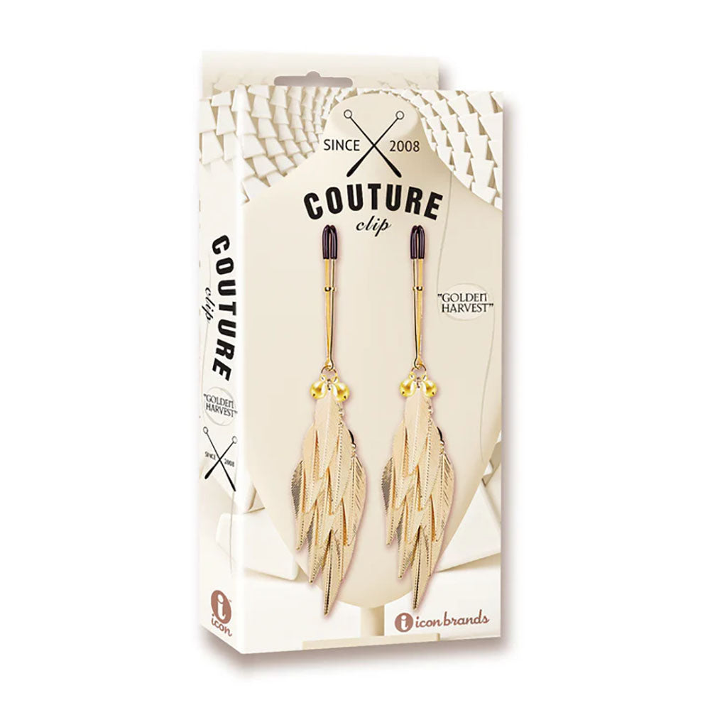Icon Brands Couture Clip Golden Harvest Nipple Clamps Set Of 2 Icon Brands Main image