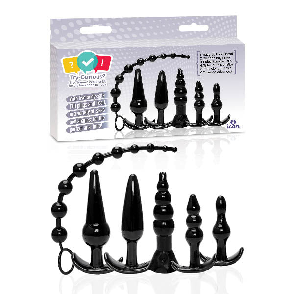 Icon Brands Try Curious Anal Plug Kit Set Of 6 Icon Brands Main image