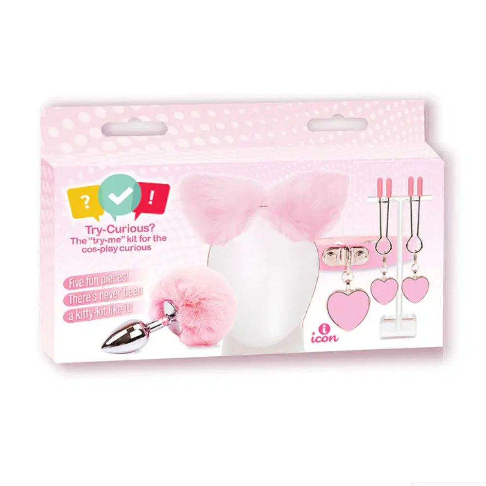 Icon Brands Try Curious Kitty Kit Cosplay Kit 5 Piece Set Pink Icon Brands Main image