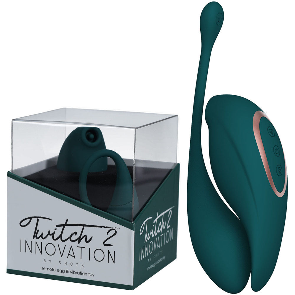 Shots Toys Twitch 2 US Rechargeable Suction Vibrator With Remote Vibrating Egg Shots Toys