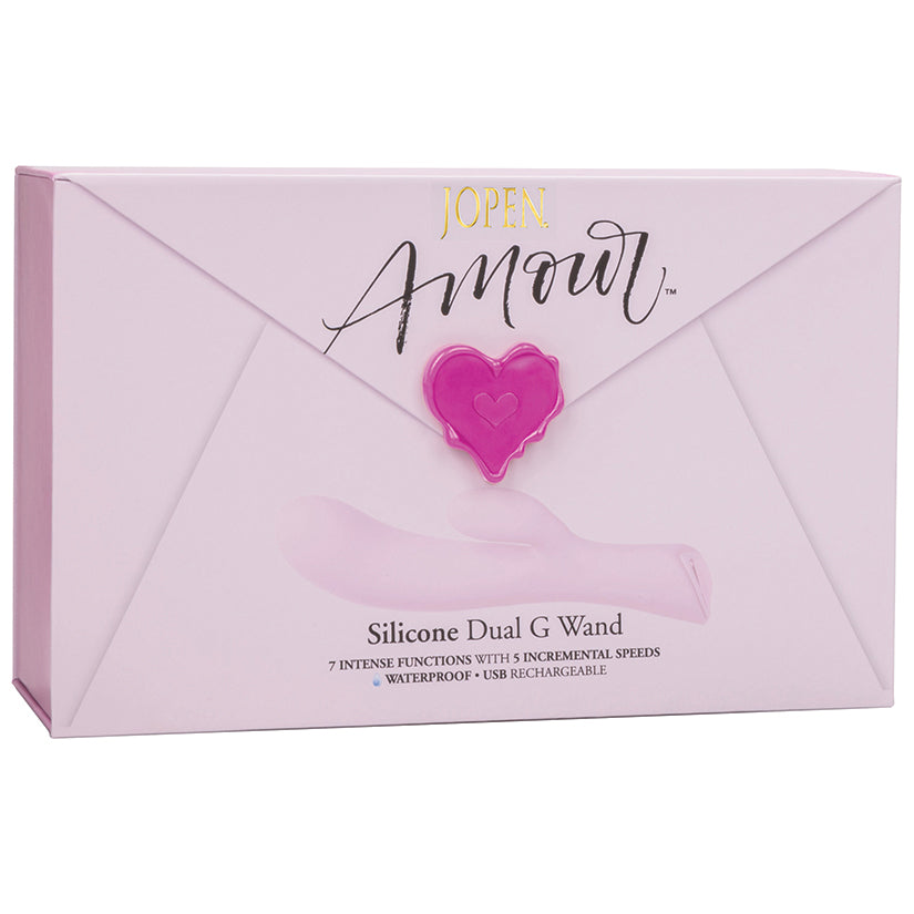 Jopen Amour 7 Function Silicone Dual G Wand 7 Rabbit Vibrator Pink