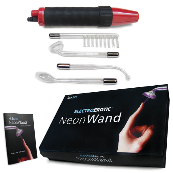 Stockroom KinkLab Neon Wand Electrosex Kit Purple E Stim Kit 5 Piece Set Stockroom