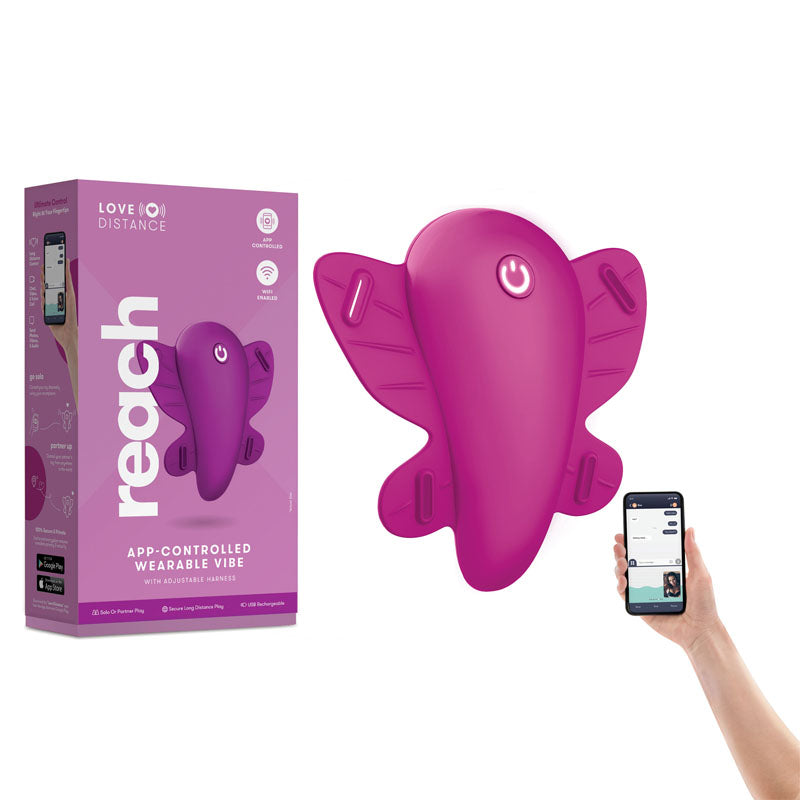 Xgen Products Love Distance REACH Rechargeable Strap On Stimulator With App Control Xgen Products